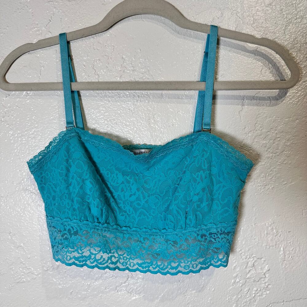 Victoria's Secret Lace Bralette Medium Teal Adjustable Straps